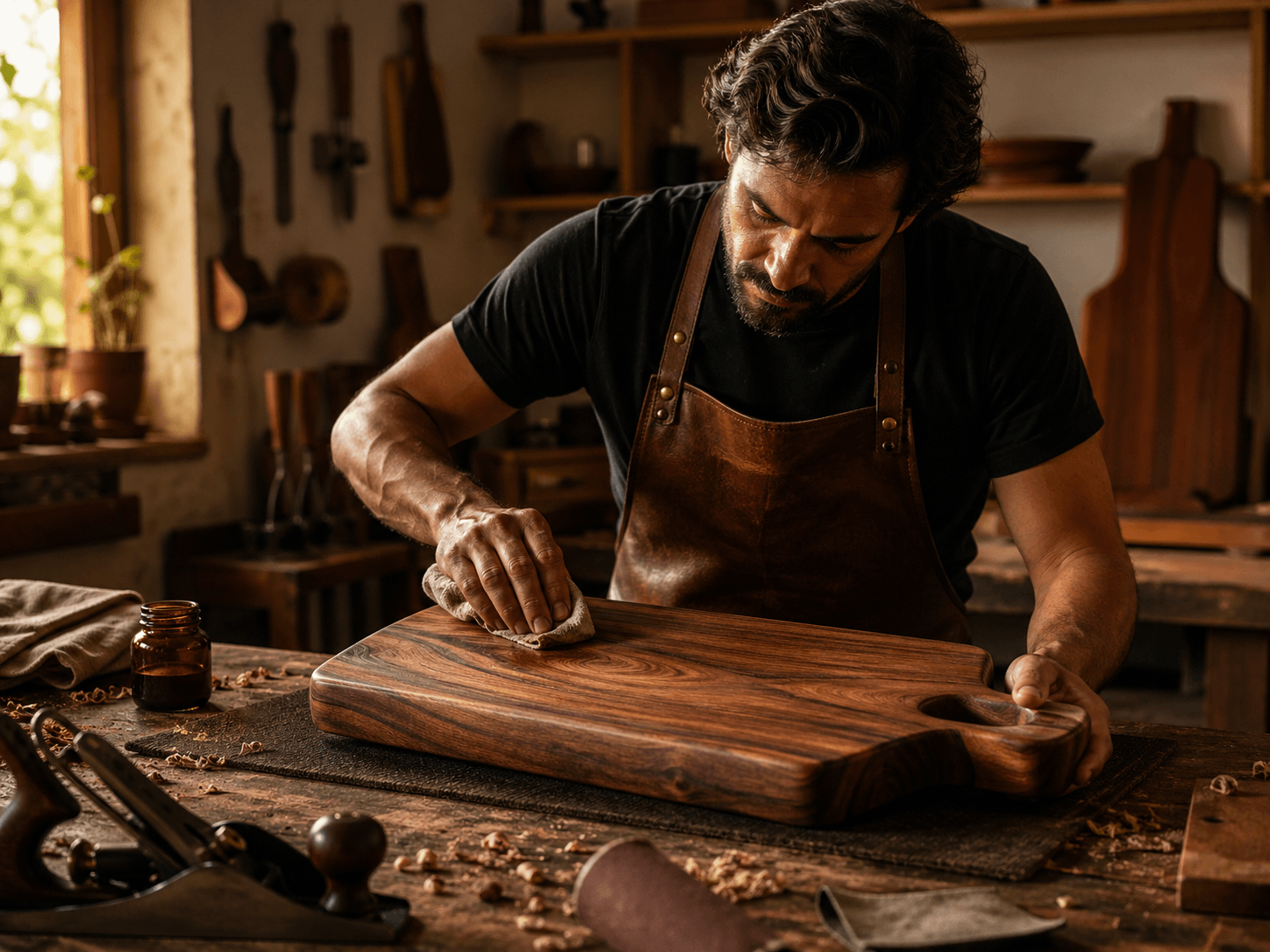Handwerker von Romero's Woods bei der Arbeit in der Werkstatt